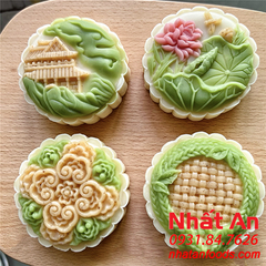 Khuôn trung thu 4 mặt Hoa sen lưới 150gr - 180gr