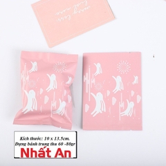 Túi hàn trung thu thỏ hồng 60 - 80gr 10 x 13.5cm - 100 túi