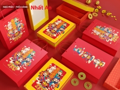 Hộp Tết Ngũ Phúc - Thỏi Vàng