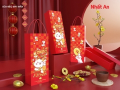 Hộp Tết Mèo May Mắn 1 (Hộp bánh dứa)