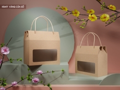 Hộp Tết kraft nâu ô cửa sổ
