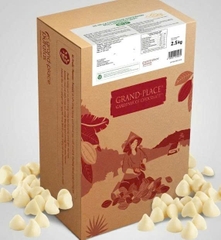 Socola hạt chip trắng Puratos / White chip chocolate Puratos (Chiết lẻ từ gói 2.5kg)