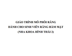 Sách giáo trình mô phôi răng Y Huế