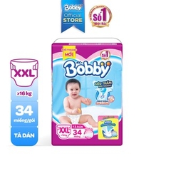 Tã Dán Bobby Fresh Siêu Mỏng Gói Đại XXL34 (34 Miếng)