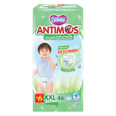 Tã Quần Bobby Antimos Xua Muỗi Size XXL 46 Miếng (Cho Bé từ 15-25 kg)