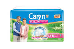Tã quần năng hoạt Caryn loại mỏng nhẹ size M - 16 miếng