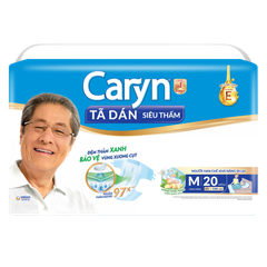 Tã dán Caryn siêu thấm (vòng hông 61 - 106cm) size M 20 miếng