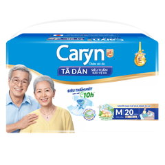 Tã dán Caryn siêu thấm (vòng hông 61 - 106cm) size M 20 miếng