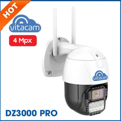 Camera ngoài trời PTZ VITACAM DZ3000 PRO 4Mp ULTRA HD xoay 355 độ