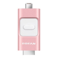 POFAN P8 Bộ Nhớ 64G - 3 Trong 1 - Tăng Bộ Nhớ IPHONE và Điện Thoại Android Lên tới 128G.