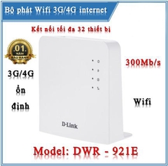 Bộ phát wifi 4G LTE không dây DLink DWR-921E - 2 Cổng Lan - Thanh Lý