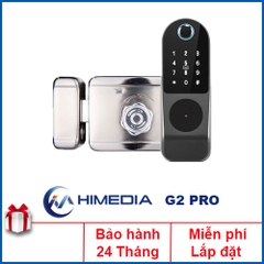 Khóa Cổng Vân Tay Thẻ Từ Himedia G2-Pro - Chống Nước, Hỗ trợ App Tuya, Wifi full chức năng.