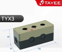 Hộp nút bấm công tắc chống nước TAYEE tự khóa 3 lỗ TYX3