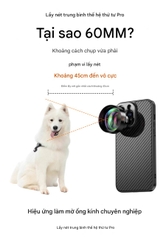 Ống kính lens chân dung PICKOGEN 60MM Tặng Ốp Cho iPhone 15 Plus