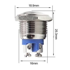 Nút Nhấn Đề 16MM GQ16F Thường Mở