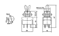 Bộ 5 chiếc Công Tắc Gạt MTS 102