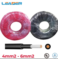 Dây cáp điện năng lượng mặt trời Leader 4mm2 Bấm cos MC4 sẵn 2 đầu