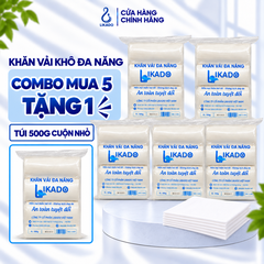Combo 5 tặng 1 khăn vải đa năng Likado dạng cuộn nhỏ