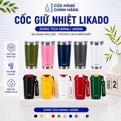 Cốc Giữ Nhiệt Likado thép không rỉ 304 dung tích 380ml/600ml