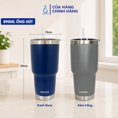 Bình giữ nhiệt Likado inox 304 có ống hút dung tích 890ml