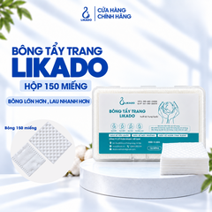Bông tẩy trang Likado dạng hộp 150 miếng bông tự nhiên (6cm x 8cm)