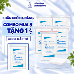 Combo 5 tặng 1 khăn vải đa năng Likado 400g gấp tư