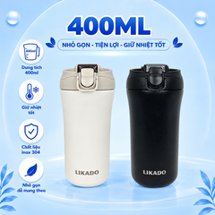 Bình giữ nhiệt Likado inox 304 cao cấp giữ nhiệt lâu dung tích 400ml