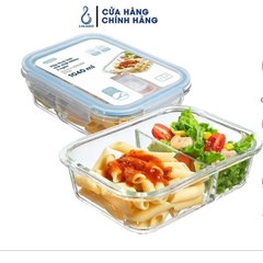 Hộp thủy tinh chia ngăn chữ nhật 1040 ml (2 ngăn)