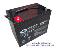 Ắc quy Gel xả sâu 12V-75Ah Hames HMG75-12 dùng cho xe điện- UPS- Kích điện- lưu trữ Solar inverter