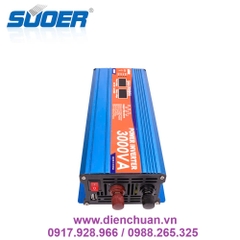 Máy kích điện 12V lên 220V 3000VA / Biến tần 12V sang 220V 3000VA ( tải liên tục 1200W) - SUOER SAA-D3000A