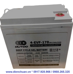 Ắc quy 8V -170Ah/5HR Outdo 4-EVF-170 dùng cho xe điện du lịch- xe Golf- xe nâng