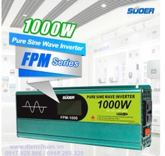 Kích điện sin chuẩn/ biến tần inverter sin chuẩn 1000W-12V Suoer FPM-1000