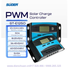 Điều khiển sạc năng lượng mặt trời 50A 12V/24V/48V Suoer ST-E1250