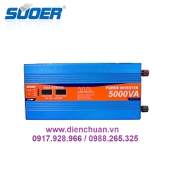 Máy kích điện 24V lên 220V 5000VA / Biến tần 24V sang 220V 5000VA ( tải liên tục 2000W) - SUOER SAA-D5000B