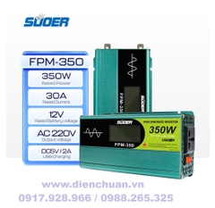 Kích điện sin chuẩn/ biến tần inverter sin chuẩn 350W-12V Suoer FPM-350