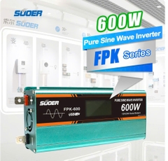Kích điện sin chuẩn/ biến tần inverter sin chuẩn 600W-12V/24V Suoer FPK-600