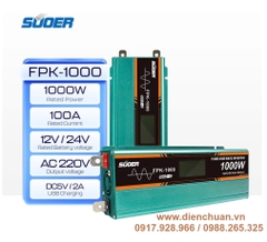 Kích điện sin chuẩn/ biến tần inverter sin chuẩn 1000W-12V/24V Suoer FPK-1000