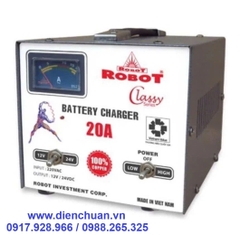 Nạp ( sạc) ắc quy Robot 20A 12V/24V Dây đồng- Classy