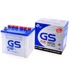 Ắc quy GS 12V 60Ah 55D23R/L ( bình GS nước 55D23L 60Ah)