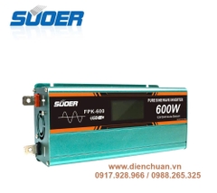 Kích điện sin chuẩn/ biến tần inverter sin chuẩn 600W-12V/24V Suoer FPK-600