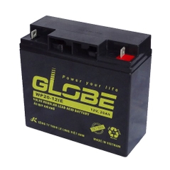 Ắc quy Globe 12V-20Ah WP20-12IE dùng cho xe điện, loa kéo, UPS, lưu điện thang máy