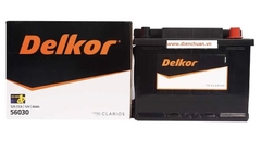 Bình ắc quy Delkor 56030 ( 12V 60Ah)/ Delkor 60A Cọc thấp/ cọc chìm/ cọc thụt Din56030