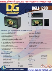 Pin lithium 12V 8Ah DGLI-1280 dùng cho UPS- loa kéo- bình thuốc- lưu điện cửa cuốn