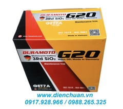 Ắc quy Duramoto GET7A ( 12V 7Ah) dùng cho xe máy Liberty, Medley, Vespa Sprint, SH nhập, Dylan, @, PS, SCR