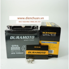 Ắc quy xe máy  Piaggio Vespa PX, Suzuki 125cc/250cc/EN 250, Honda 250 freeway -Duramoto GT9A ( 12V 9Ah)