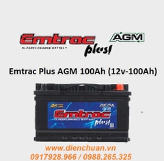 Ắc Quy Emtrac Plus Din100 (12V - 100Ah)