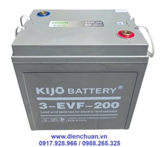 Ắc quy Kijo 3-EVF-200 (6V -200Ah/3HR - 6V-220Ah/5HR- 6V-250Ah/20HR ) dùng cho xe điện du lịch- xe Golf- xe nâng