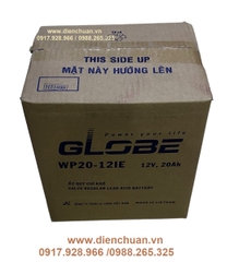 Ắc quy Globe 12V-20Ah WP20-12IE dùng cho xe điện, loa kéo, UPS, lưu điện thang máy