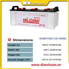 Ắc quy Globe 12V-150Ah N150