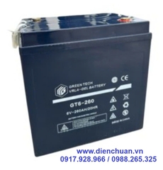 Ắc quy 6V-260Ah Green Tech GT6-260 dùng cho xe điện sân golf, xe điện du lịch, xe nâng